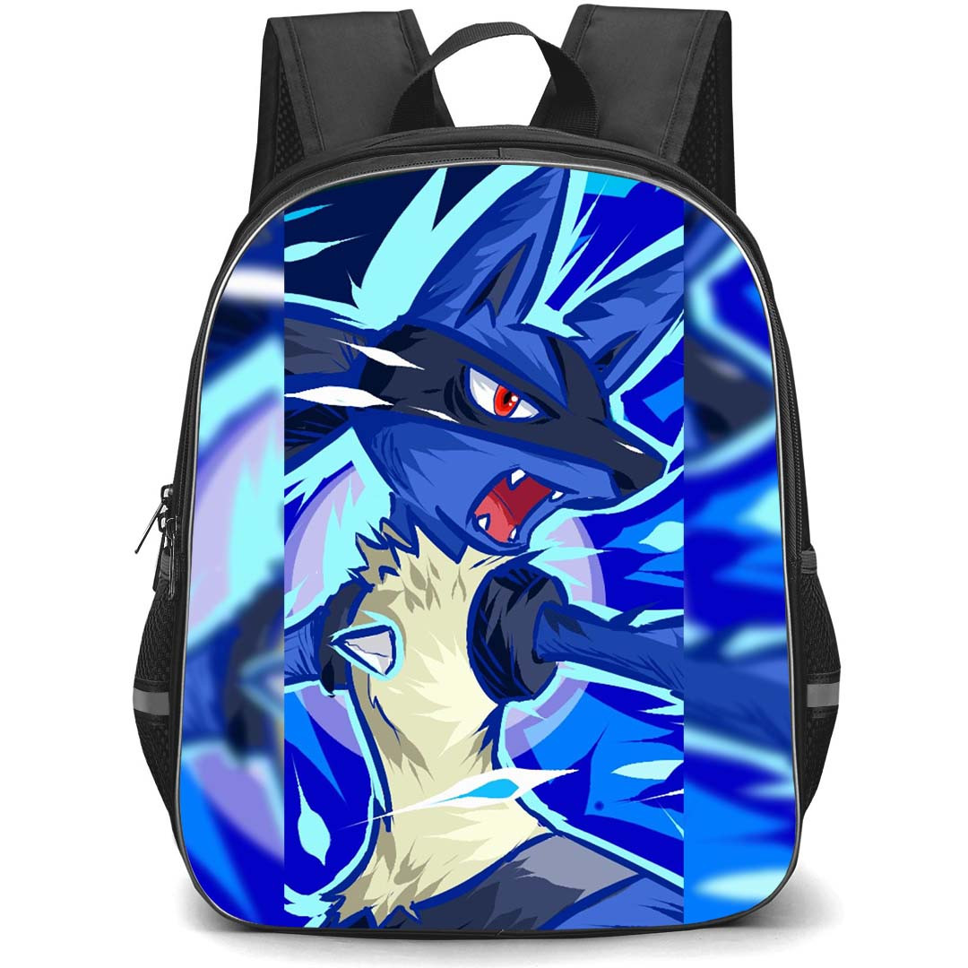 Pokemon Lucario Backpack StudentPack - Lucario Shouting Painting Art