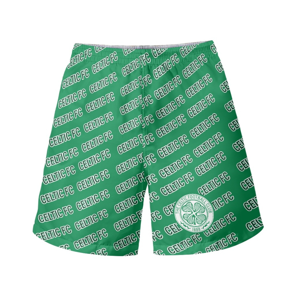 Celtic FC Beach Shorts Swim Pants Swimming Trunks - Celtic Football Club Medley Monogram Wordmark
