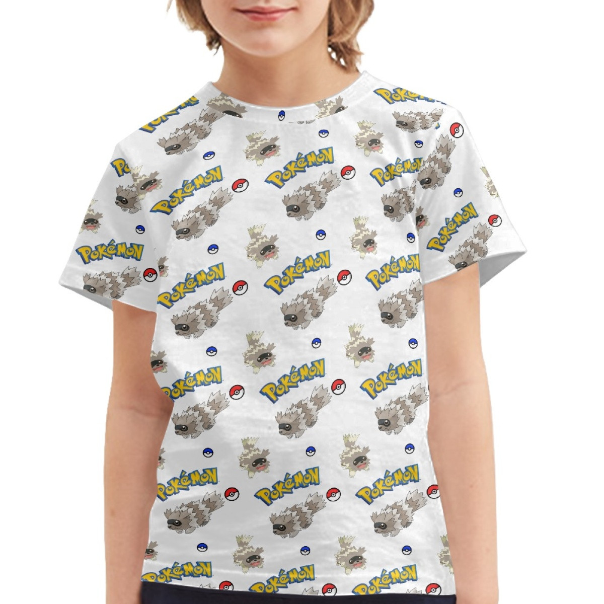 Pokemon Zigzagoon Tee Shirt T-Shirt Short Sleeve - Zigzagoon Character Series Art