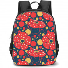 Pokemon Vileplume Backpack StudentPack - Vileplume Red Blue Pattern Art