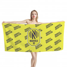 MLS Nashville SC Bath Beach Towel - Nashville Soccer Club Medley Monogram Wordmark