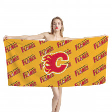 NHL Calgary Flames Bath Beach Towel - Calgary Flames Medley Monogram Wordmark