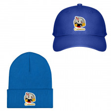 Cuphead Baseball Cap Beanie Hat - Cuphead Retro Sticker Art