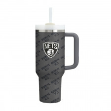 NBA Brooklyn Nets Quencher H2.0 FlowState Stanley Tumbler 40oz 1.18L - Brooklyn Nets Medley Monogram Wordmark