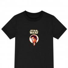 Star Wars Han Solo Tee Shirt T-Shirt Short Sleeve - Han Solo Side Portrait Vector Illustration