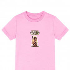 Star Wars Rey Tee Shirt T-Shirt Short Sleeve - Rey Holding Weapon Chibi Art