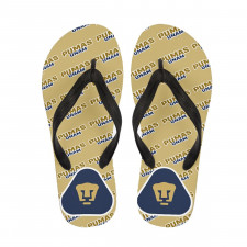 Pumas Unam Flip Flops Thongs V-Strap Sandals - Unam Football Club Medley Monogram Wordmark