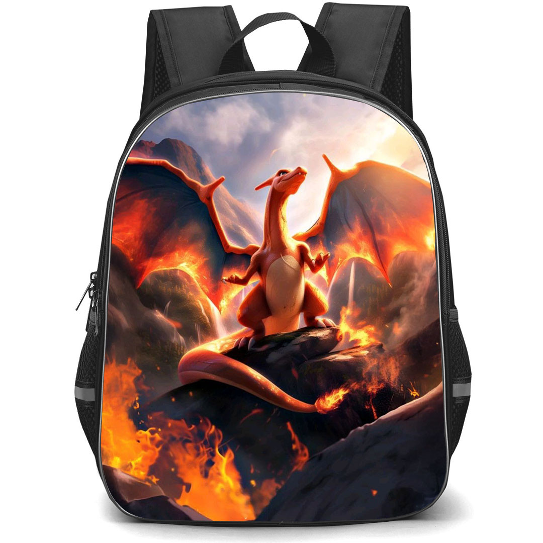 Pokemon Charizard Backpack StudentPack - Charizard Looking Up In The Sky