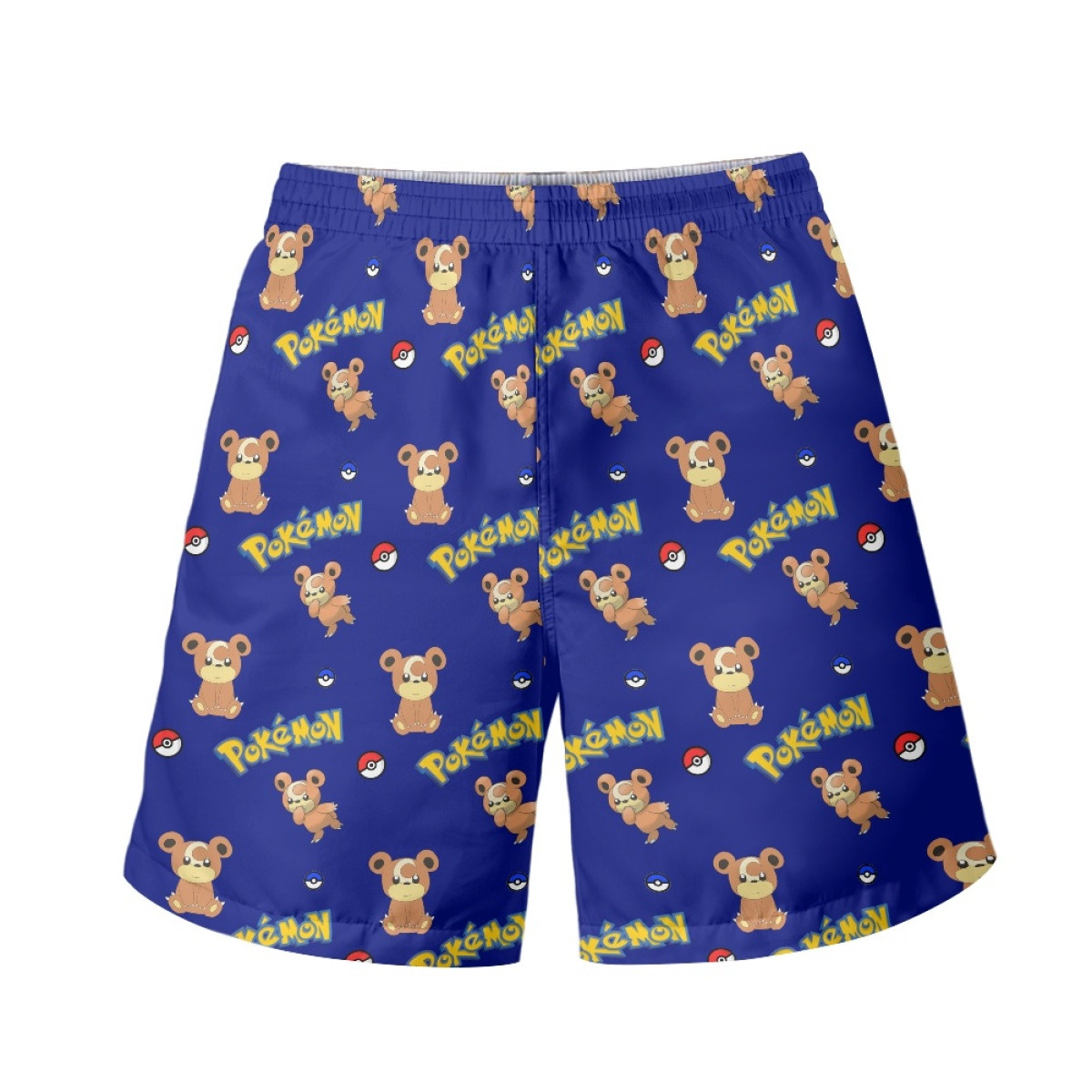Pokemon Teddiursa Beach Shorts Swim Pants Swimming Trunks - Teddiursa Character Series Art