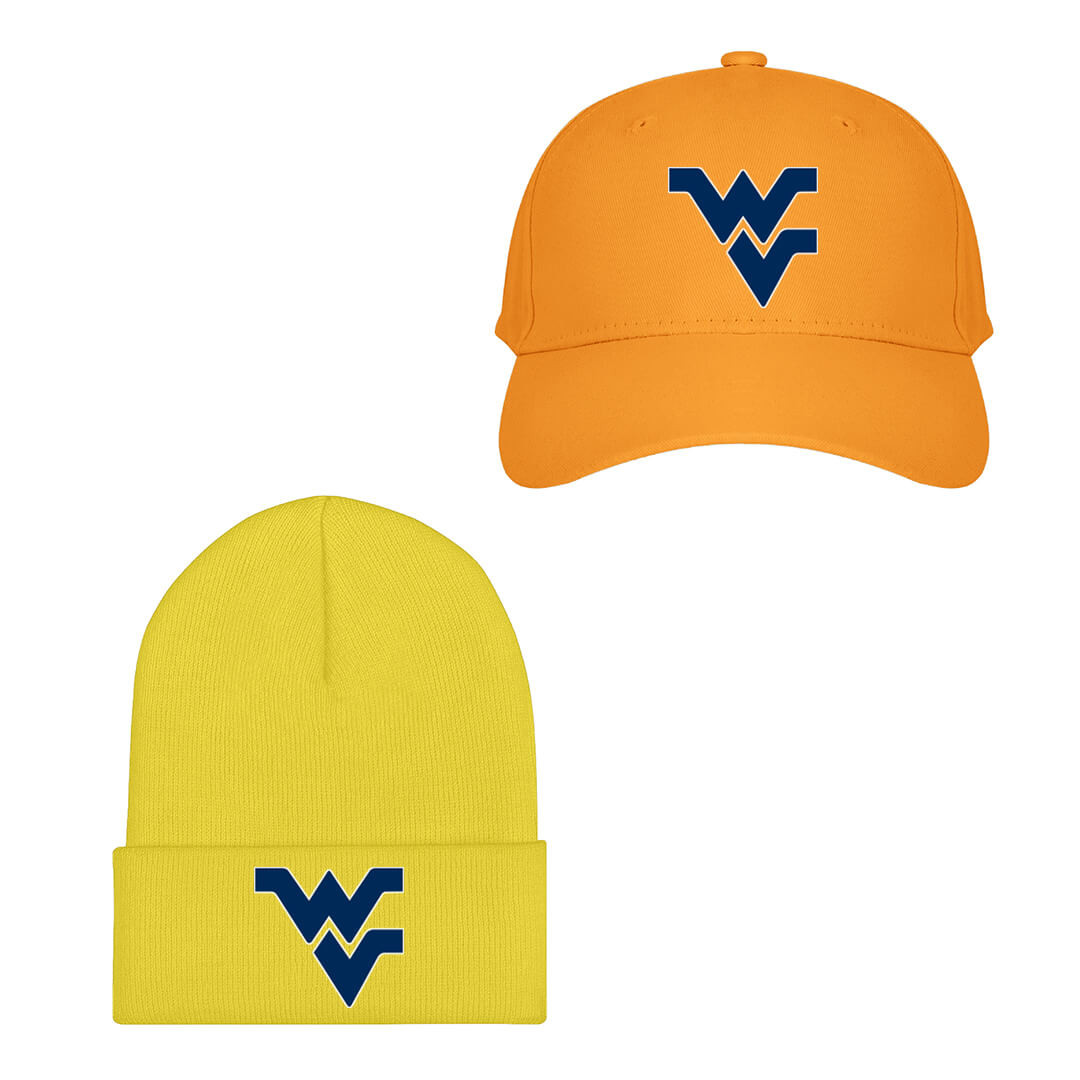 West Virginia Mountaineers Baseball Cap Beanie Hat - West Virginia Mountaineers College Football Team Single Logo