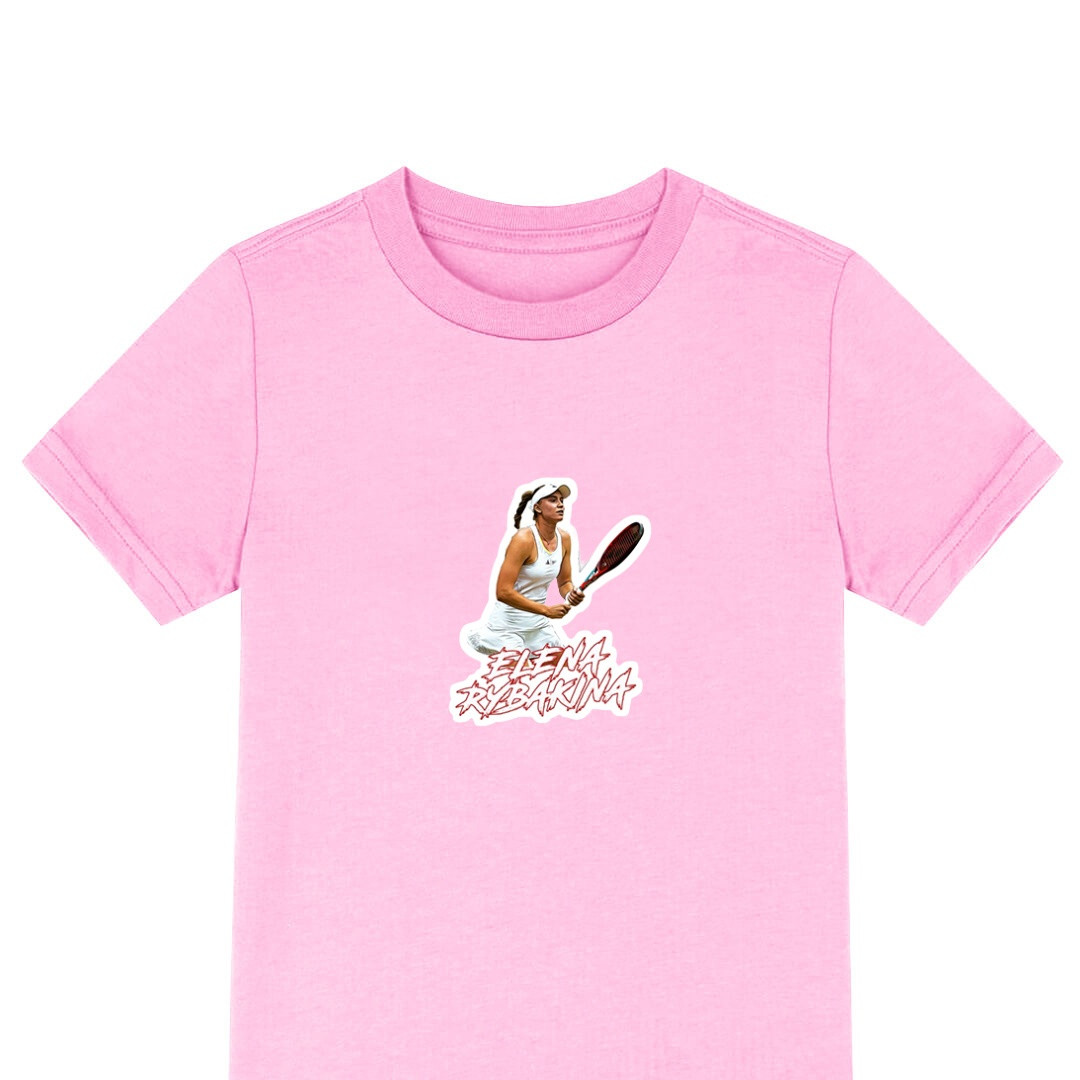 Elena Rybakina Tee Shirt T-Shirt Short Sleeve - Elena Rybakina Playing Tennis Sticker Art