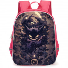 Pokemon Gengar Backpack StudentPack - Gengar Smoke Design Moon Background