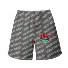 Cork City FC Beach Shorts Swim Pants Swimming Trunks - Cork Football Club Medley Monogram Wordmark