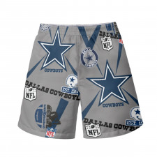 NFL Dallas Cowboys Beach Shorts Swim Pants Swimming Trunks - Dallas Cowboys Mania Collage Logo