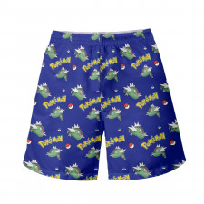Pokemon Red Striped Basculin Beach Shorts Swim Pants Swimming Trunks - Red Striped Basculin Character Series Art