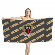 OGC Nice Football Club Bath Beach Towel - OGC Nice Football Club Medley Monogram Wordmark