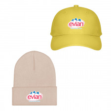 Evian Baseball Cap Beanie Hat - Evian Logo 1999-2013