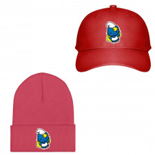 Sanrio Hello Kitty Smurfette Baseball Cap Beanie Hat - Sanrio Hello Kitty Smurfette Sticker