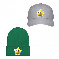Super Mario Luma Baseball Cap Beanie Hat - Luma Icon Sticker Art