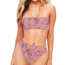 Burga Art Pattern Bandeau Bikini Two Piece Women's Swimsuit - Burga Eden Art Poster