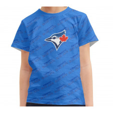 MLB Toronto Blue Jays Tee T-Shirt - Toronto Blue Jays Medley Monogram Wordmark