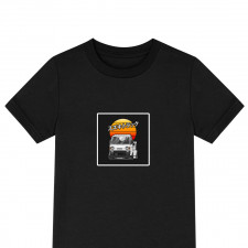 Suzuki Tee Shirt T-Shirt Short Sleeve - Suzuki Carry Street Truck Illustration Art On Black Background