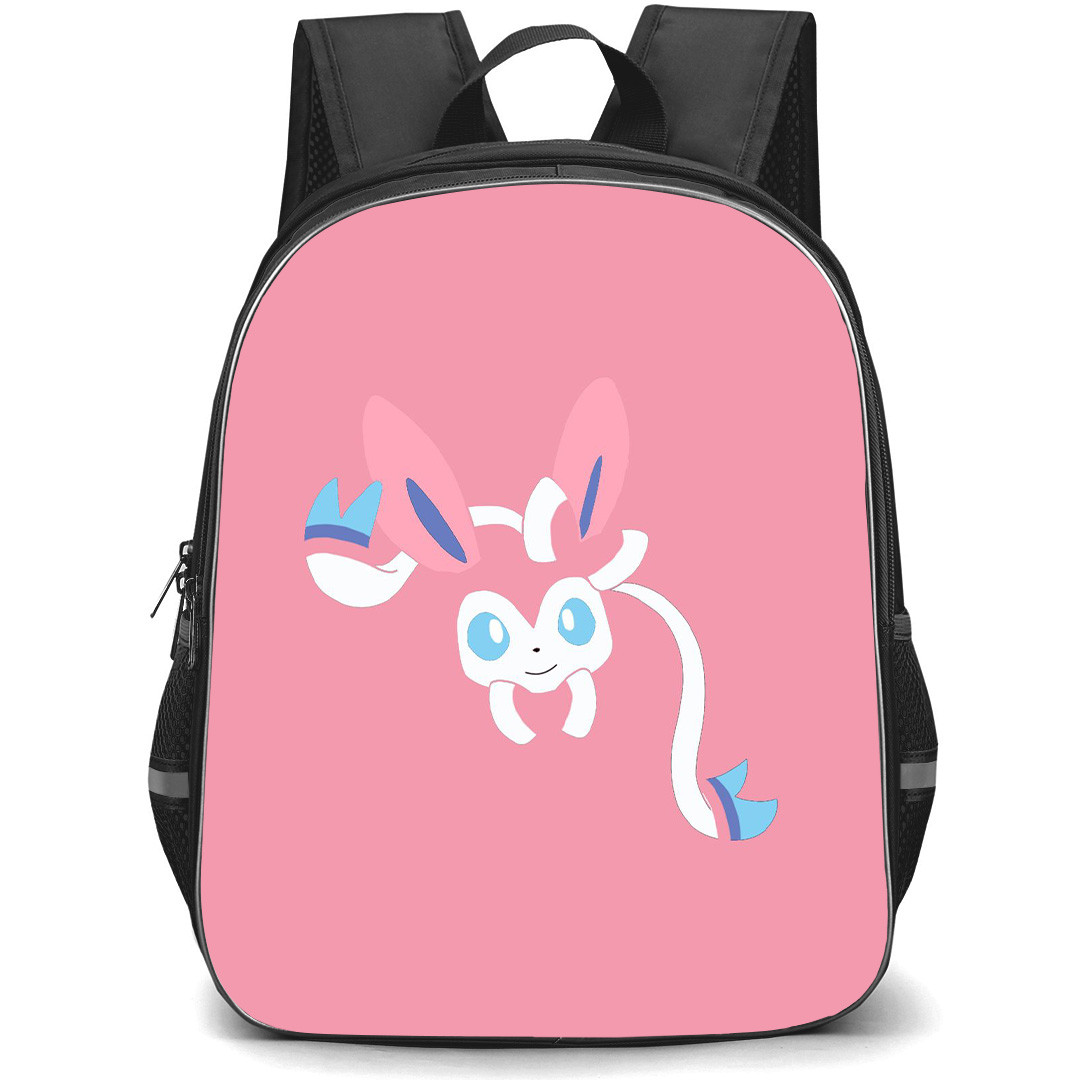 Pokemon Sylveon Backpack StudentPack - Sylveon Minimalist Art On Pink Background