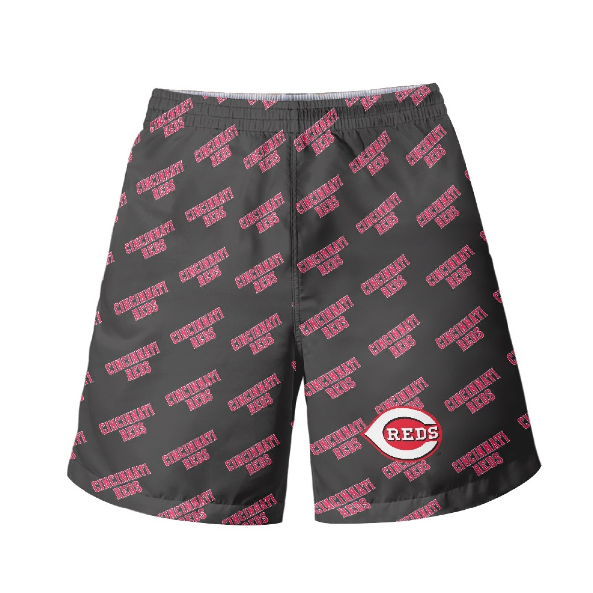 MLB Cincinnati Reds Beach Shorts Swim Pants Swimming Trunks - Cincinnati Reds Medley Monogram Wordmark