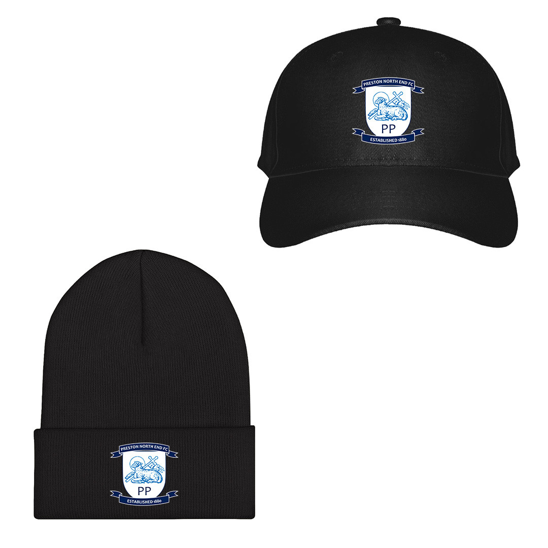Preston North End F.C. Football Club Baseball Cap Beanie Hat - Preston North End F.C. Football Club Single Logo