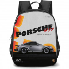 Porsche Backpack StudentPack - Silver Vintage 911 Poster Art