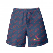MLB St. Louis Cardinals Beach Shorts Swim Pants Swimming Trunks - St. Louis Cardinals Medley Monogram Wordmark