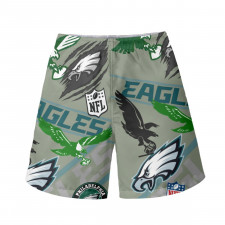 NFL Philadelphia Eagles Beach Shorts Swim Pants Swimming Trunks - Philadelphia Eagles Mania Collage Logo