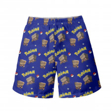 Pokemon Crustle Beach Shorts Swim Pants Swimming Trunks - Crustle Character Series Art