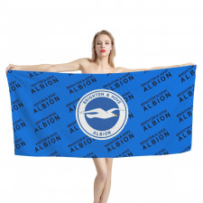 Brighton & Hove Albion Bath Beach Towel - Brighton & Hove Albion Club Medley Monogram Wordmark