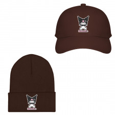 Sanrio Kuromi Baseball Cap Beanie Hat - Kuromi Angery Sticker