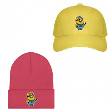 Minions Stuart Baseball Cap Beanie Hat - Stuart Thumbs Up Cartoon Art