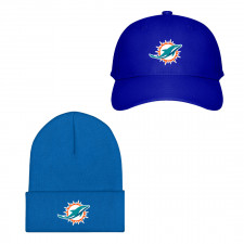 NFL Miami Dolphins Baseball Cap Beanie Hat - Miami Dolphins Team Single Logo