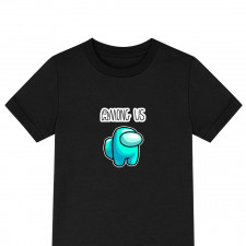Among Us Crewmate Tee Shirt T-Shirt Short Sleeve - Among Us Cyan Crewmate Character