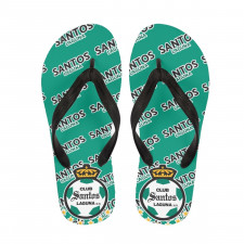 Santos Laguna Flip Flops Thongs V-Strap Sandals - Laguna Football Club Medley Monogram Wordmark