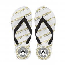 Udinese Calcio Football Club Flip Flops Thongs V-Strap Sandals - Udinese Football Club Medley Monogram Wordmark
