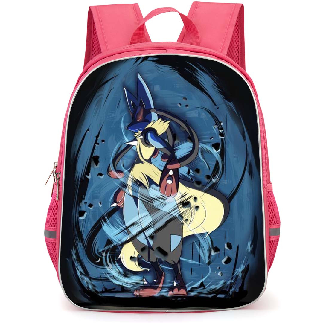 Pokemon Lucario Backpack StudentPack - Lucario Mega Lucario Standing Portrait Anime