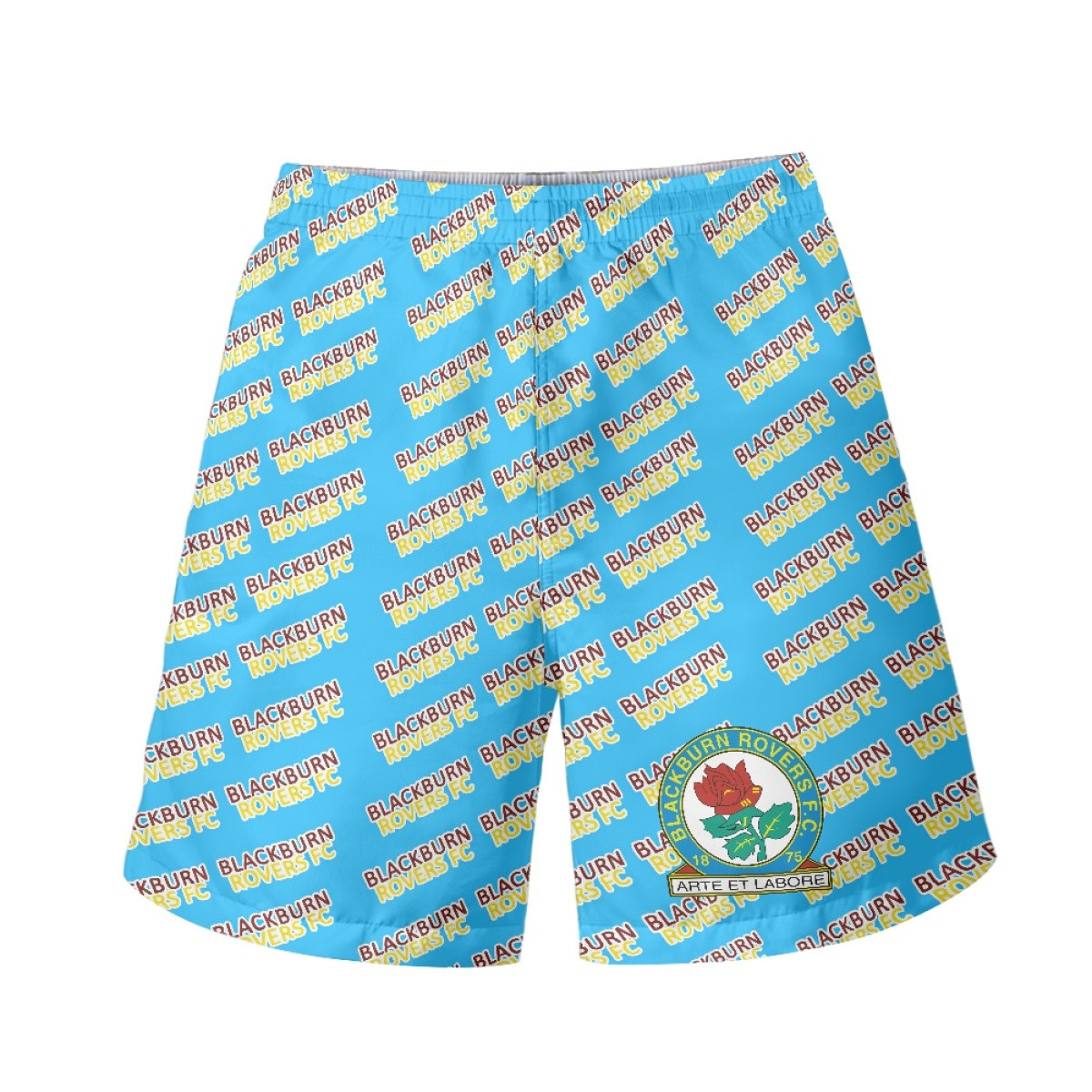 Blackburn Rovers FC Beach Shorts Swim Pants Swimming Trunks - Blackburn Football Club Medley Monogram Wordmark