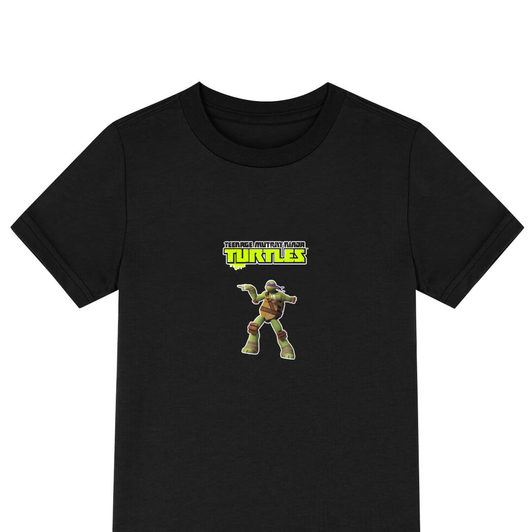 Ninja Turtles Donatello Tee Shirt T-Shirt Short Sleeve - Donatello Rise Of The Teenage Mutant Ninja Turtles 2012 Silly Pose