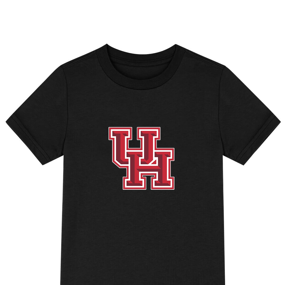 Houston Cougars Tee Shirt T-Shirt Short Sleeve - Houston Cougars College Football Team Single Logo