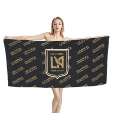 MLS Los Angeles FC Bath Beach Towel - Los Angeles Football Club Medley Monogram Wordmark