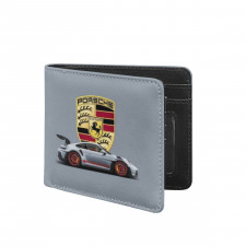 Porsche Bifold Wallet - Porsche 911 GT3 RS 2023 On Gray Background