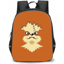 Pokemon Arcanine Backpack StudentPack - Arcanine Minimalist Art On Brown Background