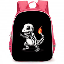 Pokemon Charmander Backpack StudentPack - Charmander Skeleton Black Background