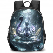 Pokemon Mewtwo Backpack StudentPack - Mewtwo In Cave Anime Art
