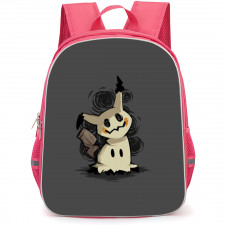 Pokemon Mimikyu Backpack StudentPack - Mimikyu Cartoon Art On Dark Background